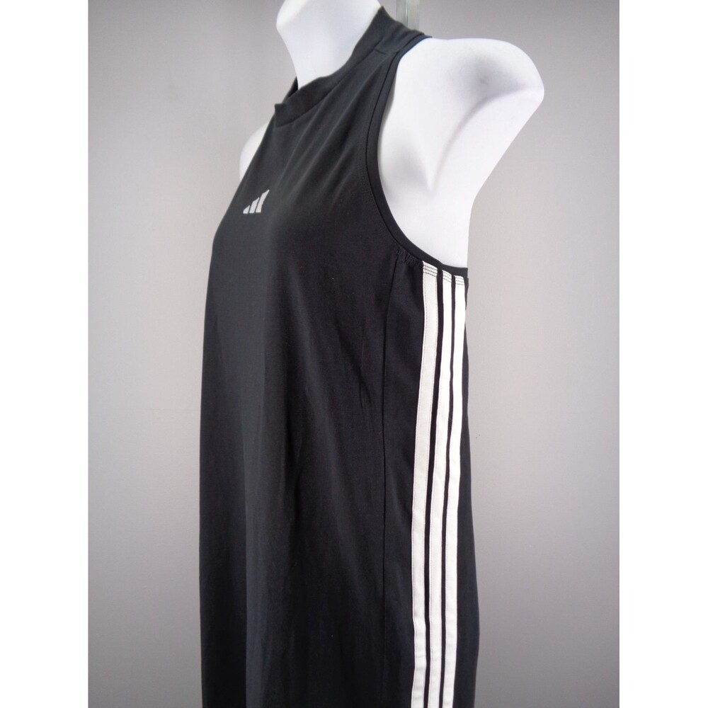 Adidas Black Racerback 3 Stripe Essential Dress Size XL New - Picture 10 of 14